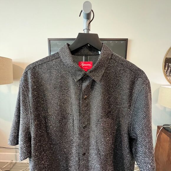 Supreme - SS Lurex Shirt Fall Winter 2022 - Black - Picture 4 of 6